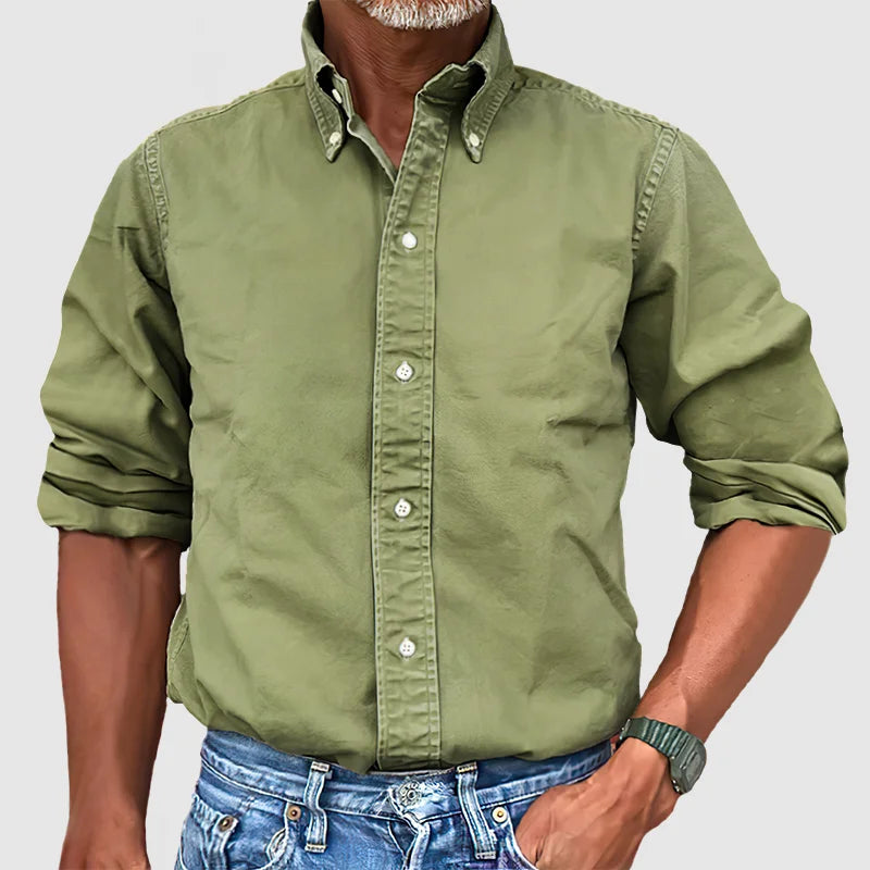 Men's Shirt - Button-Down Collar with Long Sleeves