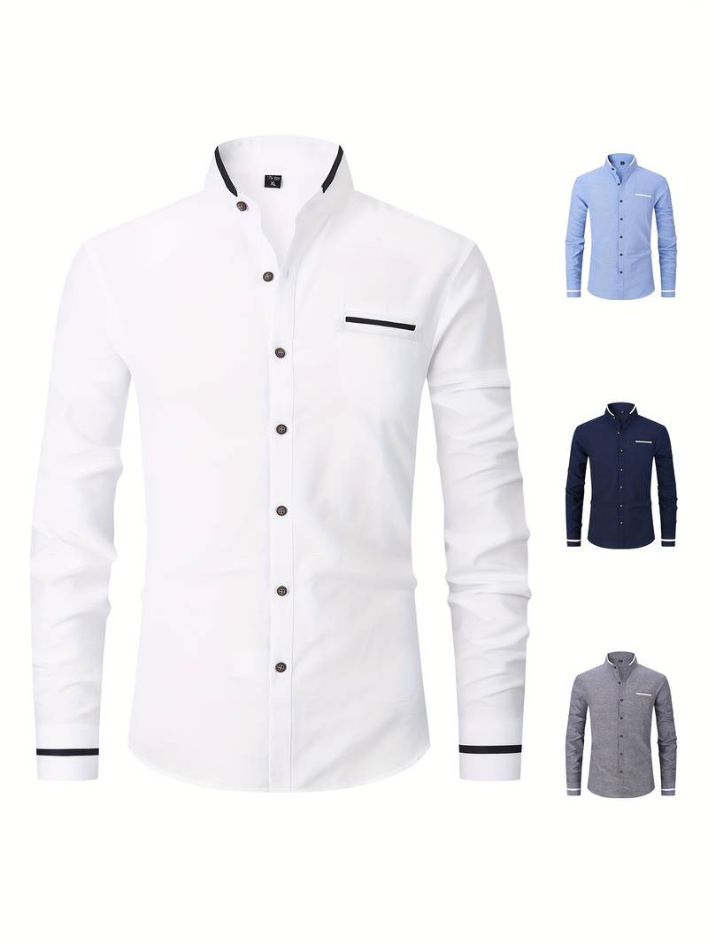 Ronan - Long-Sleeve Collar Shirt for Men