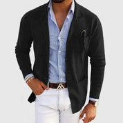 Men's Soft Blazer - Single-Breasted with Notch Lapel