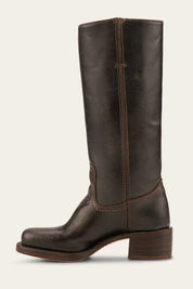 Women's Knee-High Boots - Pull-On with Low Stacked Heel