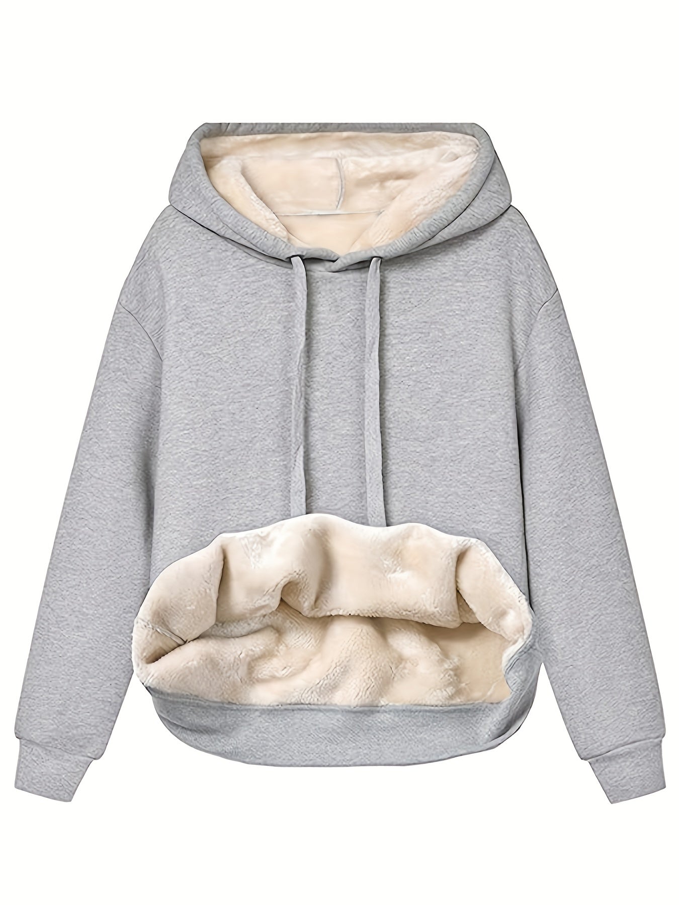 Unisex Plush-Lined Hoodie - With Drawstring Hood & Kangaroo Pocket