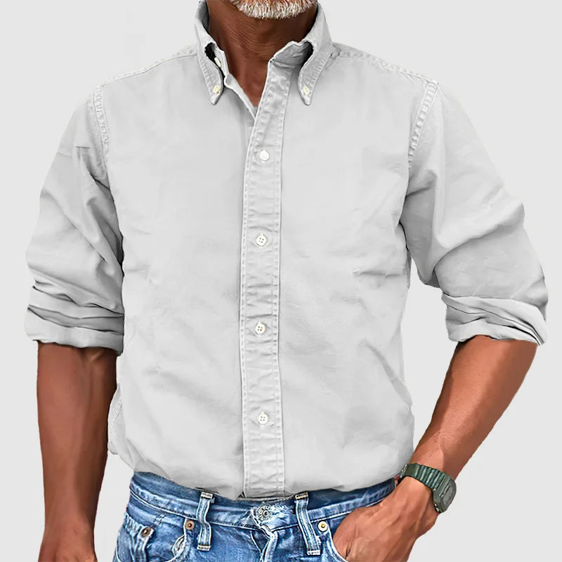 Men's Shirt - Button-Down Collar with Long Sleeves