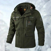 Men's Winter Jacket - With Hood and Flap Pockets