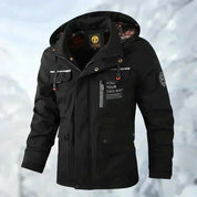 Men's Winter Jacket - With Hood and Flap Pockets