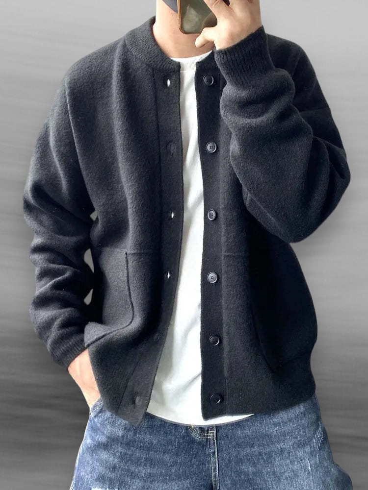 Men's Stylish Knitted Cardigan - Layering Essential