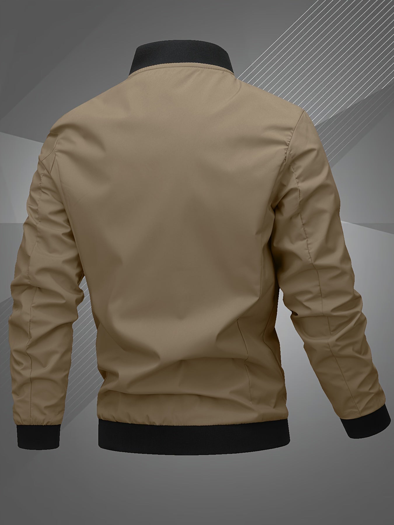 Letter Embroidered Bomber Jacket for Men | Zachary