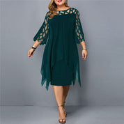Elegant Plus Size Midi Dress for Women