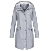 Women's Oversized Waterproof Jacket - Hooded & All-Weather Protection