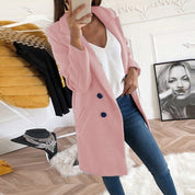Women's Coat - Button Front with Pockets