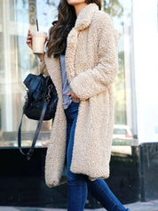 Women's Coat - Textured Teddy Look