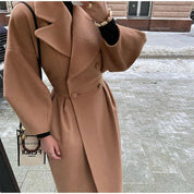 Women's Coat - Double Breasted with Wide Collar