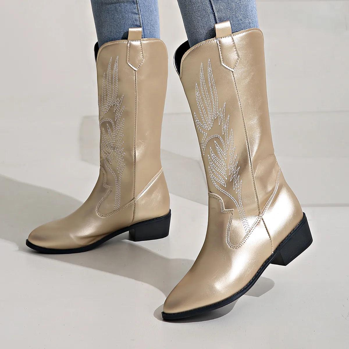 Women's Soft Western Cowboy Boots - Comfortable & Versatile