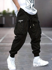 Tobias - Black Cargo Trousers for Men