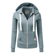 Women's Zip-Up Hoodie - Slim-Fit & Kangaroo Pocket