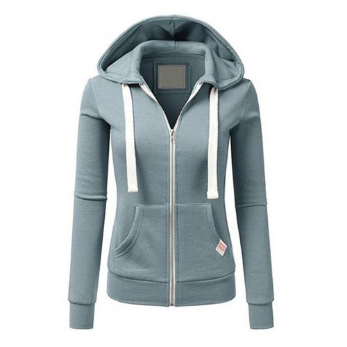 Women's Zip-Up Hoodie - Slim-Fit & Kangaroo Pocket