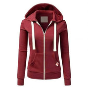 Women's Zip-Up Hoodie - Slim-Fit & Kangaroo Pocket