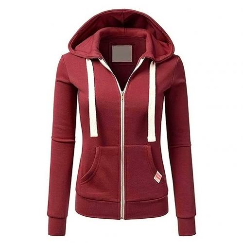 Women's Zip-Up Hoodie - Slim-Fit & Kangaroo Pocket