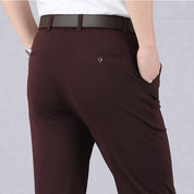 Men's Slim Fit Work Trousers - Flat Front Style