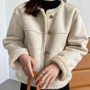 Women's Vintage Suede Jacket - Warm and Comfortable Fit
