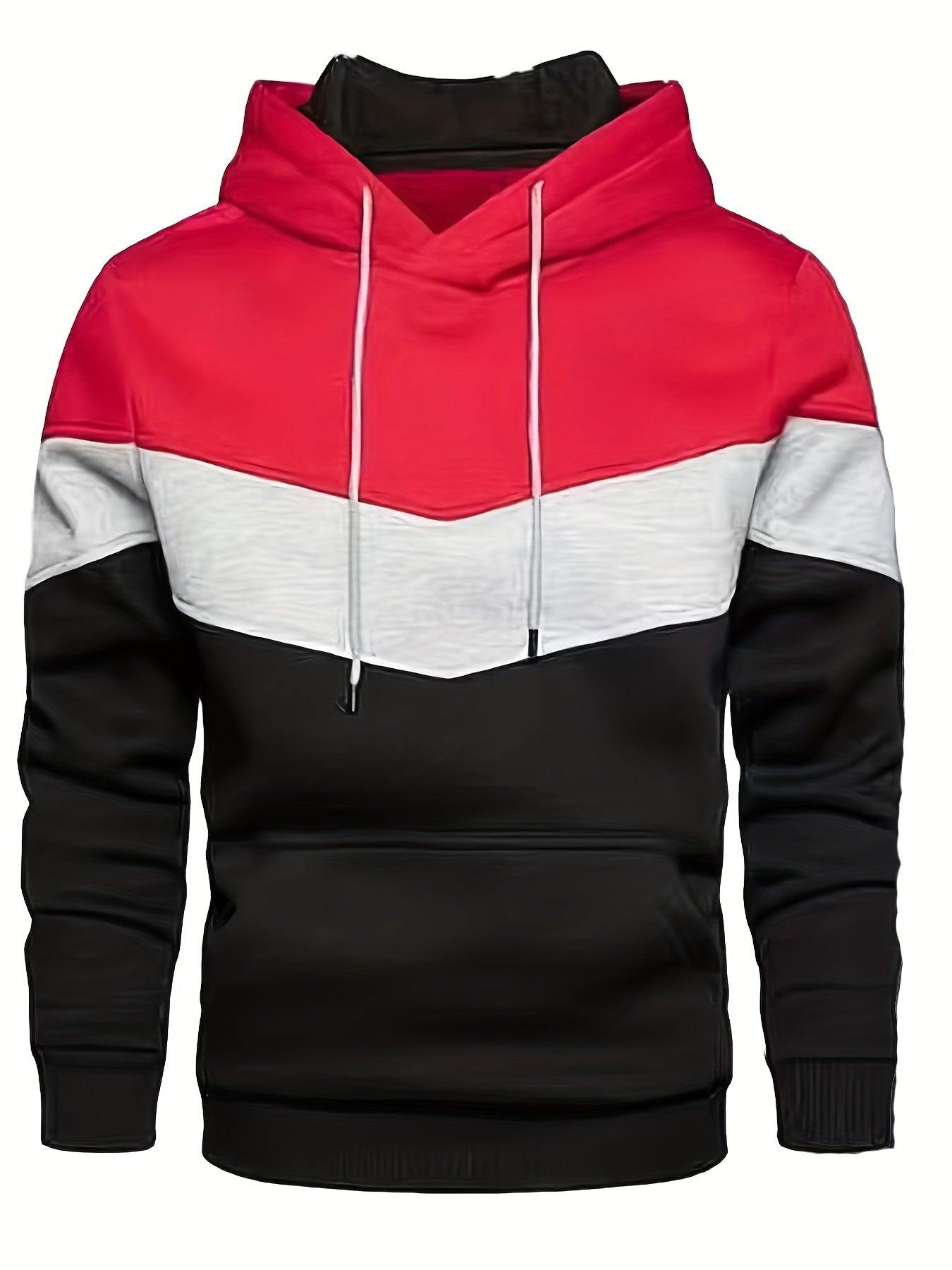 Men's Hoodie - Colour Block with Kangaroo Pocket