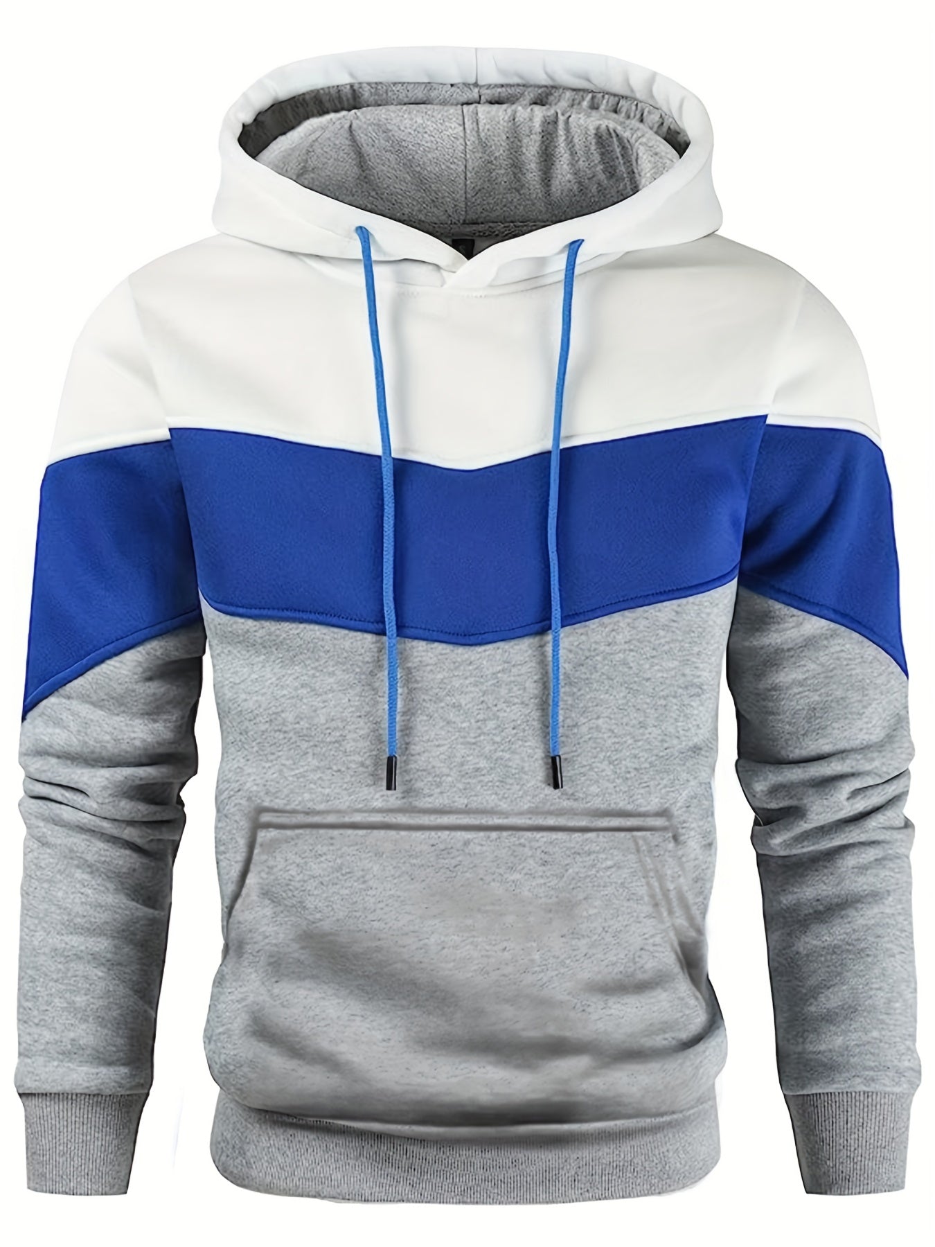 Men's Hoodie - Colour Block with Kangaroo Pocket
