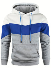 Men's Hoodie - Colour Block with Kangaroo Pocket
