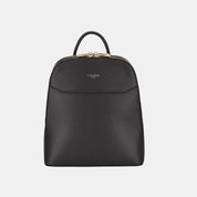 Women's Leather Backpack - Full Zip Closure & Top Handle
