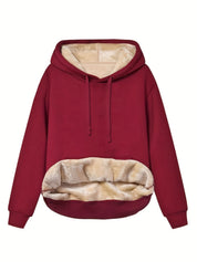 Unisex Plush-Lined Hoodie - With Drawstring Hood & Kangaroo Pocket
