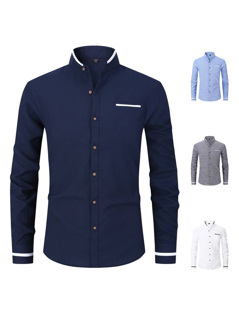 Ronan - Long-Sleeve Collar Shirt for Men