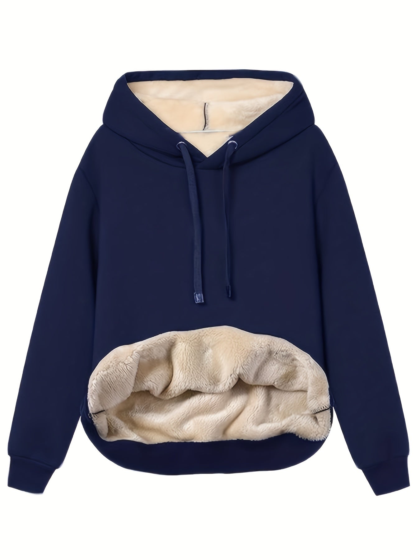 Unisex Plush-Lined Hoodie - With Drawstring Hood & Kangaroo Pocket