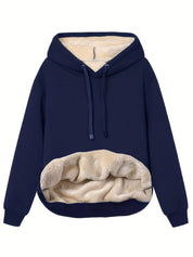 Unisex Plush-Lined Hoodie - With Drawstring Hood & Kangaroo Pocket