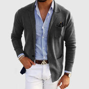 Men's Soft Blazer - Single-Breasted with Notch Lapel