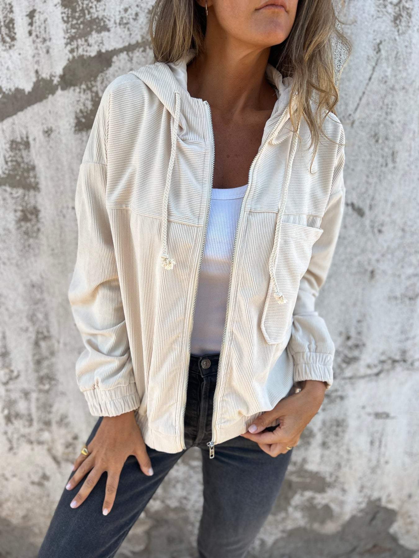 Malia - Casual Hooded Zip-Up Jacket for Women