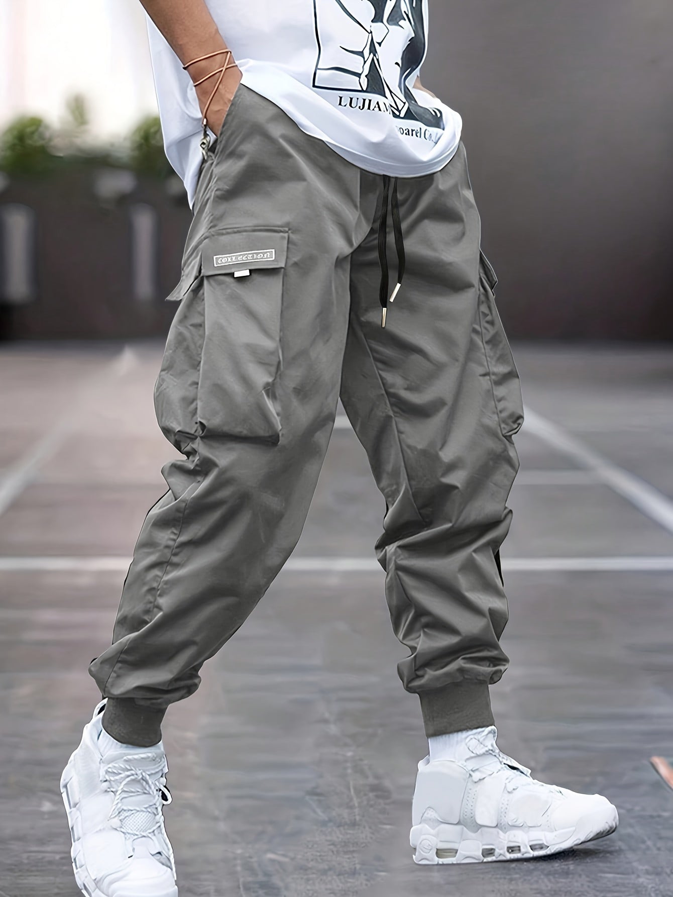 Tobias - Black Cargo Trousers for Men