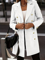 Women's Double-Breasted Winter Coat - Tailored Fit