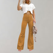 Women's High-Waisted Flared Jeans - Bootcut Fit