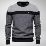 Men's Jumper - Crew Neck with Striped Design