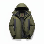 Men's Waterproof Winter Jacket - Hooded with Chest Zip Pocket