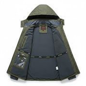 Men's Waterproof Winter Jacket - Hooded with Chest Zip Pocket