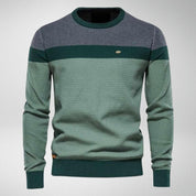 Men's Jumper - Crew Neck with Striped Design