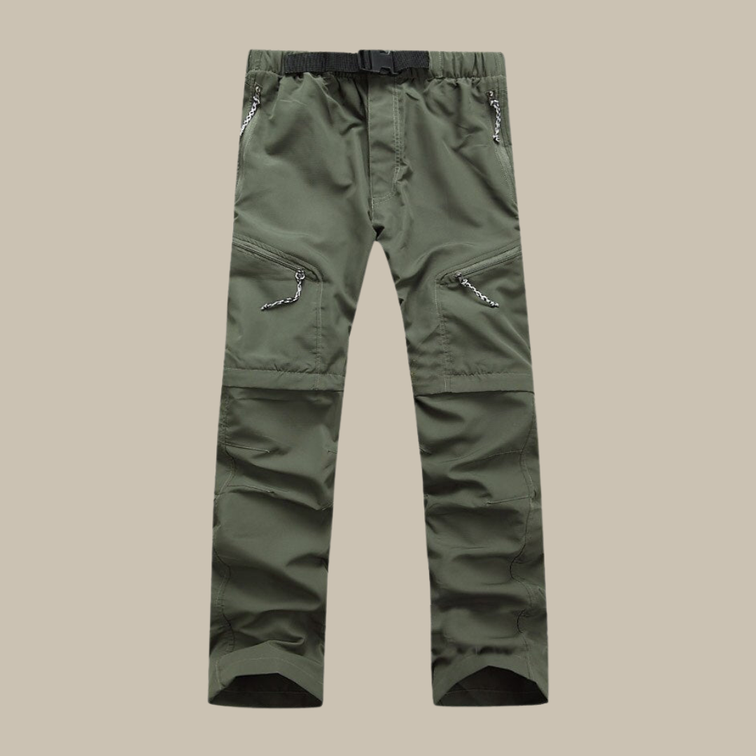 Men's Waterproof Trousers - Zip-Off Convertible with Zip Pockets