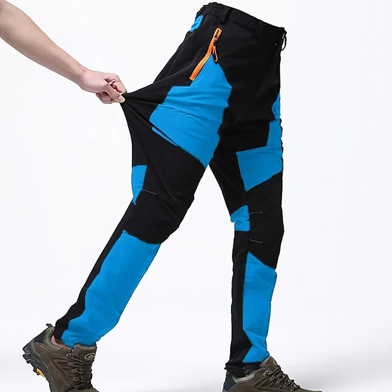 Men's Waterproof Trousers - Two-Tone with Zip Pockets & Articulated Knees