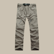 Men's Waterproof Trousers - Zip-Off Convertible with Zip Pockets