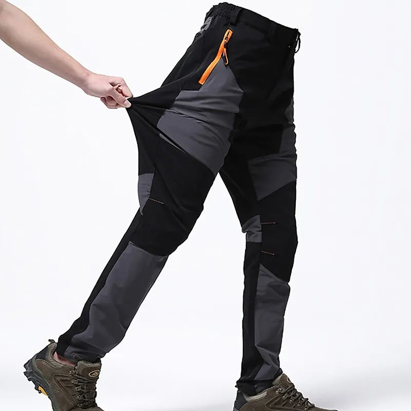 Men's Waterproof Trousers - Two-Tone with Zip Pockets & Articulated Knees