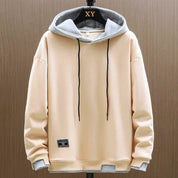 Men's Contrast Hooded Jumper - Long Sleeve and Oversized Fit
