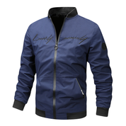Letter Embroidered Bomber Jacket for Men | Zachary