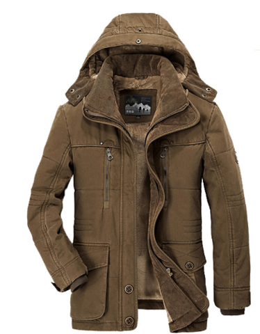 Men's Winter Jacket – Parka Style with Hood