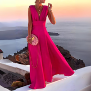 Chic and Elegant Sleeveless Printed Dress for Women