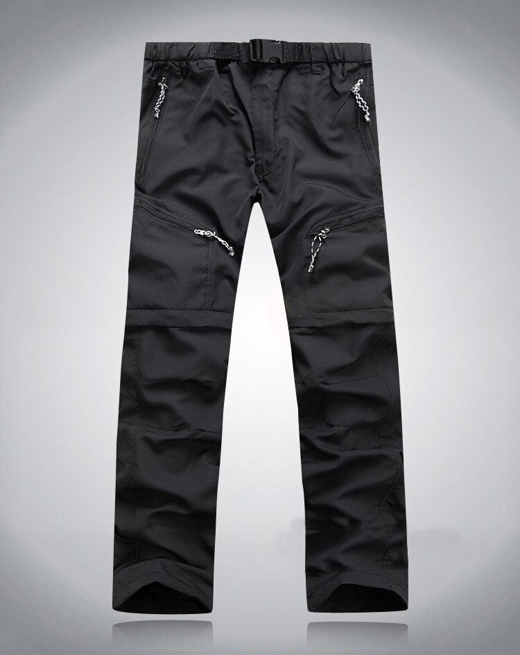Men's Waterproof Trousers - Zip-Off Convertible with Zip Pockets