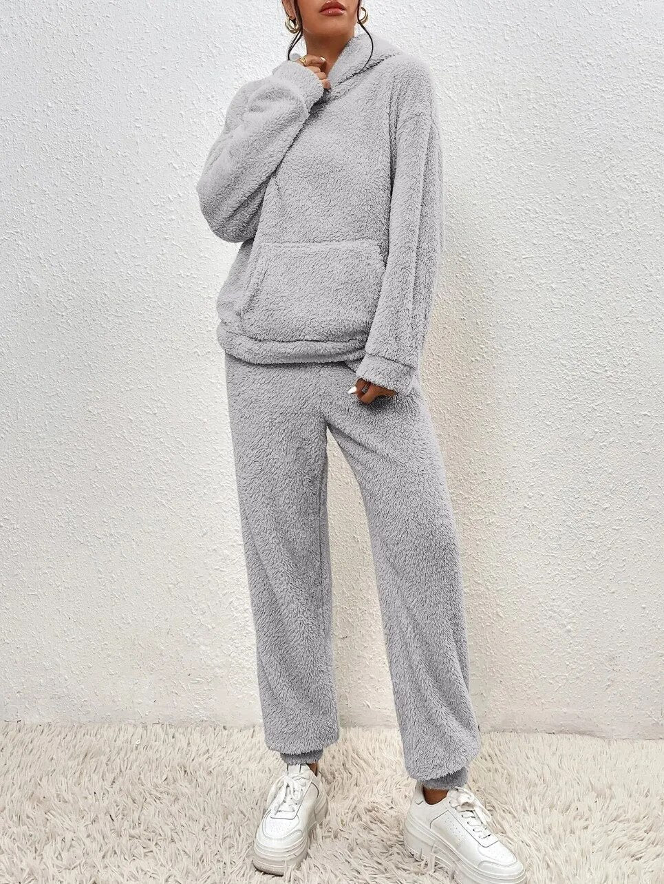 Women's Loungewear Set - with Pullover Hoodie & Joggers